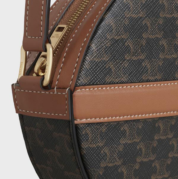 2021SS☆ セリーヌ ストラップ付きラウンドパース ホワイト 偽物 10G342CAM.04BT